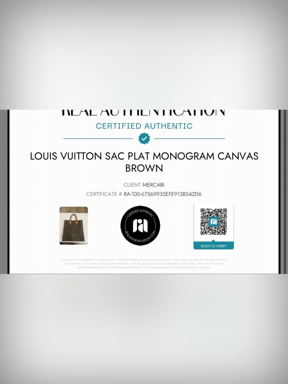 Louis Vuitton Sac Plat Monogram Canvas Tote Bag Brown MI0074 Vintage Shopper - Picture 3 of 10